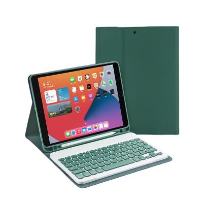 China Fanshion HOT SALE BT Keyboard Case Release With Leather Pencil Holder PU New Ipad 10.2 Inch 2019 for sale