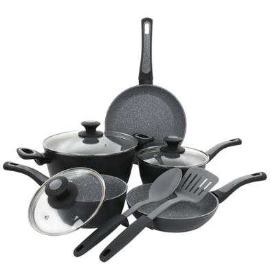 China China Factory Sustainable High Quality Granite Stone Cookware Cooking Pots Cookware Set for sale