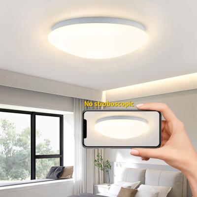 China Modern slim round ceiling led lights ceiling light fittings led ceiling light fitting with remote control for bedroom for sale