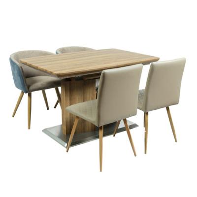 China Modern Dining Table With Leg Innovative Rectangular Small Wooden Dining Table Extendable Dining Table for sale