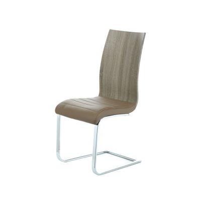 China Environment Friendly Dining Chair Heavy American Modern Unusual Leather Metal Dining Chair Brown Leather French for sale