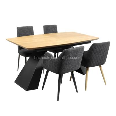 China Foldable Round Dining Table Set With 4 Chairs Small Round Dining Table Set Modern Glass Marble for sale