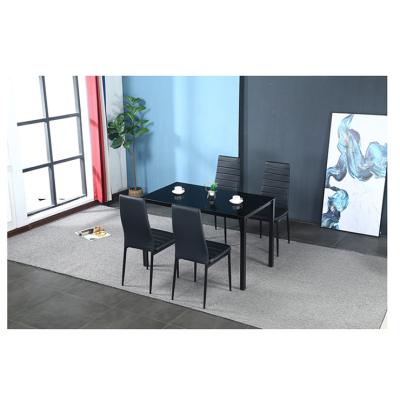 China Other Dining Table Sets Modern Design Gray 4 Chairs Luxury Nordic High Gloss Dining Table Sets Sets for sale