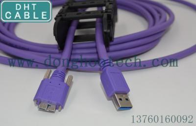 China 3.0 Camera USB Cable , Drag Chain Flex Shield Cable with Screw Locking for sale