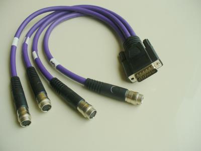 China OEM Cognex Hirose Cable 26Pin D-Sub to Four HRS with HR10A-10J-12P Circular connector for sale