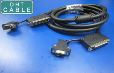 China Flexible Custom Cable Assemblies 2V2 with DB25 Slip Type Cable 2 meter for sale