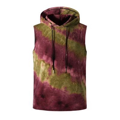 China Breathable Men's Pullover Hoodie Camouflage Waistcoat European Tapered Sleeveless Vest for sale