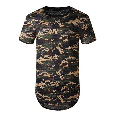 China Round Sleeve Short 2020Men's T-shirt Anti-pilling Neck Camouflage Printed Sports T-shirt European Casual Vest for sale