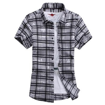 China 2020 New Summer Men's Hawaiian Shirt Big Size Breathable Beach Plaid Flower Men's Short Sleeve Shirt for sale