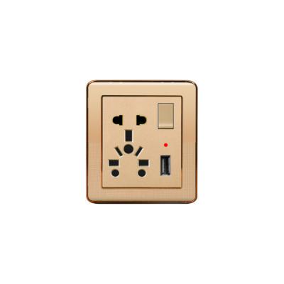 China Wall Luxury Smart Easy Electric Wall Manufacturer Pakistan Switch Installation Universal Power Sockets and Switches for sale