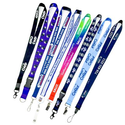 China Popular Custom Printing Neck Straps With Logo Holders Polyester Lanyards Custom Keychain With Card for sale