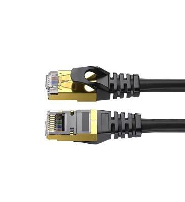 China 10 gigabit high speed transmission shielded cord cat7 ftp sftp 28awg round round patch cable rj45 ethernet 1m jumper for sale