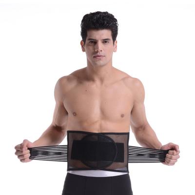 China Adjustable Elasticity Breathable Wholesale double straps steel plate support waist belt breathable lumbar fixation waist guard band for men and women for sale