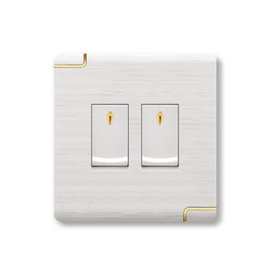 China Residential/Multi-Purpose Modern Design Pearl White/Coffee 2 Gang 1 Way/2 Gang 2 Way Lamp Switch Convenient Wall Switches for sale