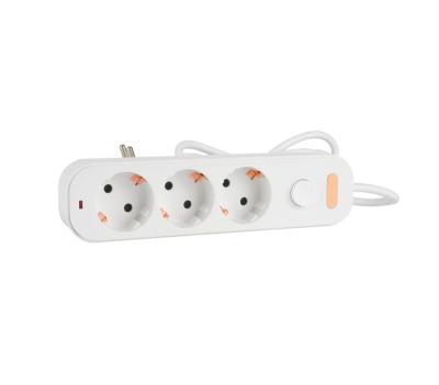 China European CE Power Multi Gang 4 Way Residential / General Purpose Extension Cord With Electrical Outlets for sale