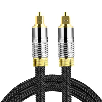 China Digital Optical Audio Cable High Quality Gold Plated 24K Nylon Braided Digital Optical Fiber Audio Cable For HIGH FIDELITY Sound Bar for sale