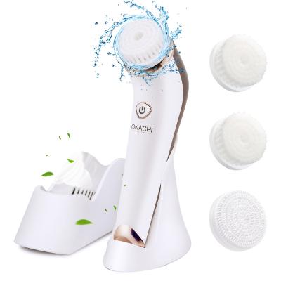 China Hot Sale Waterproof Portable Electric Detergent Silicone Rechargeable Pore Remover Face Scrub Device Facial Cleansing Brush for sale