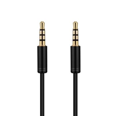 China aux cable High Quality Black Aluminum Car Audio Auxiliary Car Speaker Wire Rope Stereo Microphone Cable Shell 3.5mm Stereo Microphone Cable for sale