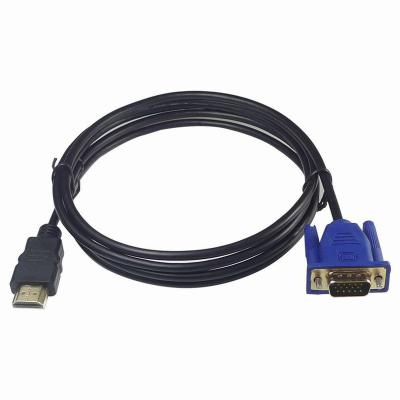 China Wholesale Gold Plated HDTV HDMI To VGA Cable Male To Male HD Cable Connector Adapter For HDTV for sale