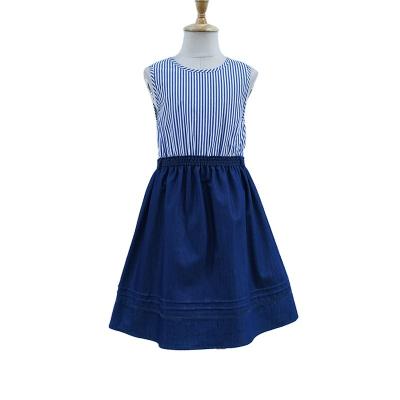 China High cost-effective good quality washable summer polyester kids dresses for girls XBS-21GD-080 for sale