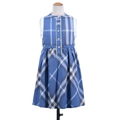 China Washable Customized Styles Favorable Baby Girl Cotton Plaid Vintage Price Teen Girl Dresses 2022 Fashion Favorable Sleeveless Summer for sale