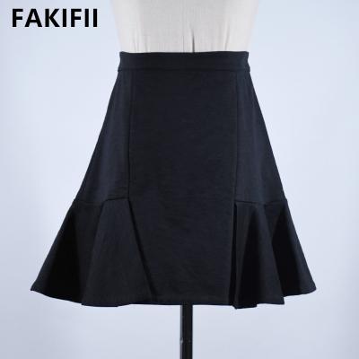 China Fakifii Breathable ODM OEM Customized Skirt Casual A Line Knee-Length Skirts Brand Women Clothing Women's Career Black Elegant Skirt for sale