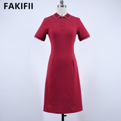 China Factory Supply Breathable Plain Dyed Wholesale Natural Size A Sporty Polo Dress Women Clothing Manufacturers Custom Line for sale