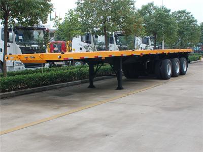 China 40ft / 45 Ft Flatbed Trailer , 3 Axle 45 Ton  50 Ton Flatbed Semi Trailer for sale