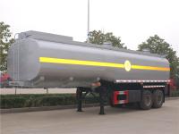 China 30M3 30 CBM Oil Tank Semi Trailer , Carbon Steel Fuel Tanker Semi Trailer 2 Axle 30000L for sale