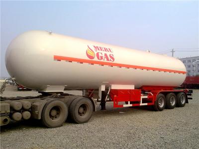 China Heavy Duty 3 Axle Semi Trailer / 50000 L LPG Tank Semi Trailer 50M3 56000 L 25 tons for sale