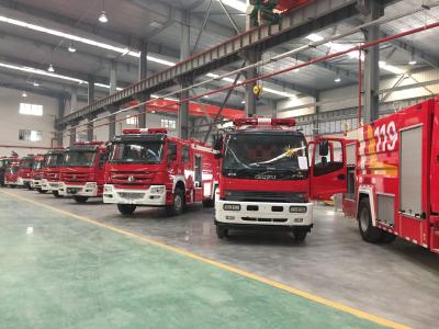 China ISUZU 6M3 Water Tank Heavy Duty Fire Trucks , Foam Fire Truck Medium / Low Pressure Pump for sale