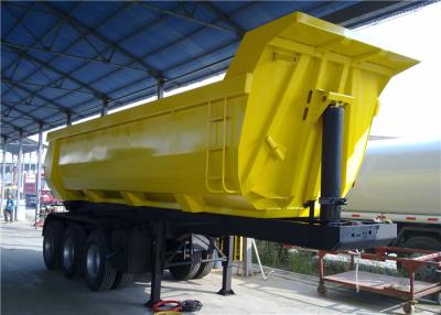 China 30CBM 3 Axle Heavy Duty Semi Trailers U Shape End Tipper Semi Trailer / Rear Dump Truck for sale