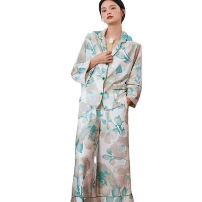 China 2022 New Designer QUICK DRY Women's Pajamas V-Neckline Two Pieces Pajamas Set Women for sale