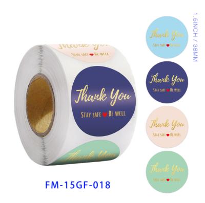 China Custom Deaigner Logo Pack Personalized Christmas Round Candle Sticker Thank You for Supporting My Small Business Sticker for sale