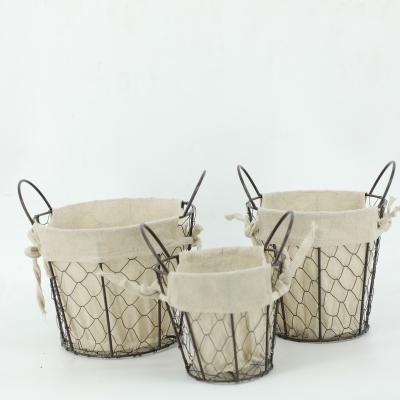 China Stocked metal wire +cloth basket, YS21-004 for sale