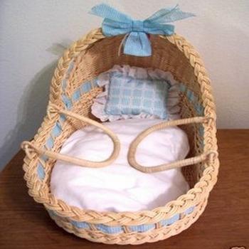 China China Nautical Willow Baby Basket Home Decoration Woven for sale