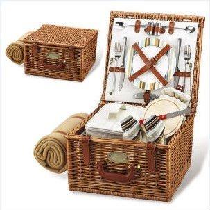 China China Willow Picnic Basket Natural /Red/ Honey And So On for sale