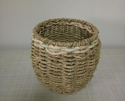 China Straw Flower Pot Basket Flower Basket Natural Material Flower Pot Basket for sale