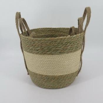 China China Vegetable Plankton Basket Straw Storage Basket Grass Basket Vegetable Plankton With Paper Rope Made 3pcs/set for sale