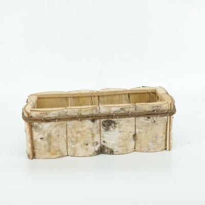 China Europe Birch Bark Made Flower Box Wooden Box Garden Box , YS21-006 for sale