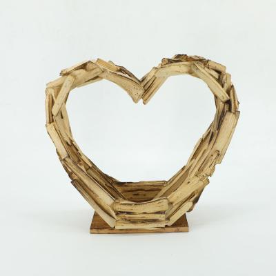 China Europe natural heart shape wooden decoration, YS21-079 for sale