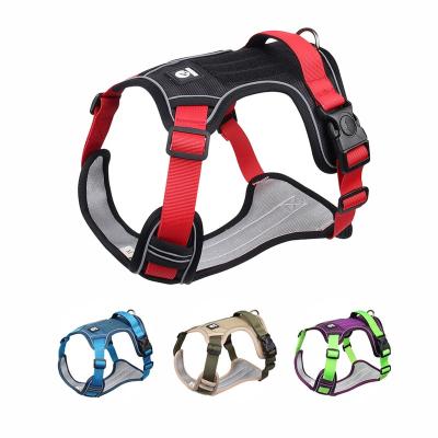 China New Type Reflective Large Dog Pet Leash Vest Chest Tie Up Impact Dog Reflective Explosion Proof Leash for sale