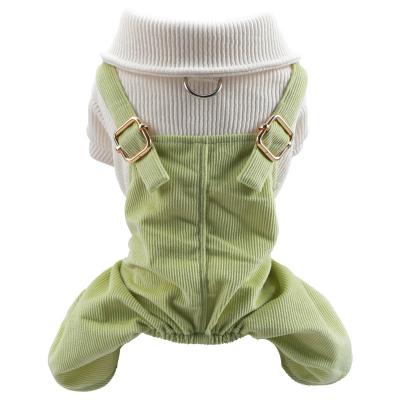 China Viable manufacturers wholesale small and medium size pet clothing with simple pull fashion suspender luxury pants for sale