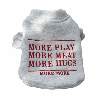 China Small and medium dog cat dog clothes pull ring equipment hoodie sweatshirt dog clothes drop cute pet alphabet coat for sale