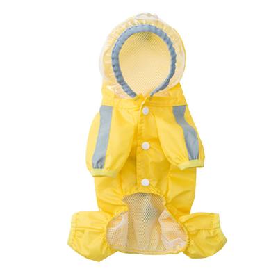 China Factory Wholesale OEM Fashionable Stocked Dinosaur Raincoat Pet Clothes Big Edge Clear View Breathable Raincoats for sale