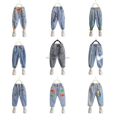 China Anti-pilling boys pants 2022 kids jeans stretch denim clothes kids pants for sale