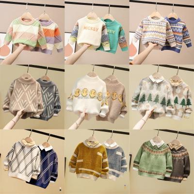 China Children's Winter Anti-Shrink Knit Oversized Cotton Sweater Kids Baby Sweaters for sale