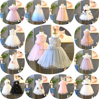 China 2022 Anti-wrinkle babies princess dress bow lace princess clothes for girls flower kids dresses for sale