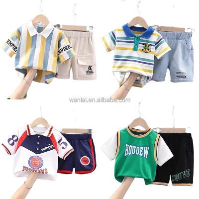 China Summer Casual Handsome Suit Hottest Selling Personality Children Baby Boy Clothing Set for sale