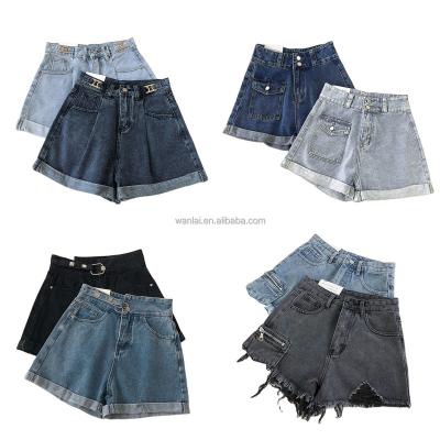 China Fashion Vintage Breathable Rivet Ripped High Waisted Women's Sexy Hot Denim Shorts Punk Jeans Shorts for sale